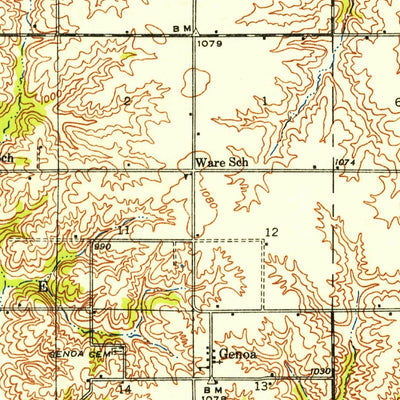 United States Geological Survey Seymour, IA-MO (1942, 62500-Scale) digital map