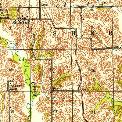 United States Geological Survey Seymour, IA-MO (1942, 62500-Scale) digital map