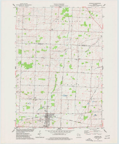 United States Geological Survey Seymour, WI (1974, 24000-Scale) digital map