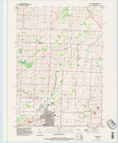 United States Geological Survey Seymour, WI (1992, 24000-Scale) digital map