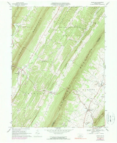 United States Geological Survey Shade Gap, PA (1966, 24000-Scale) digital map