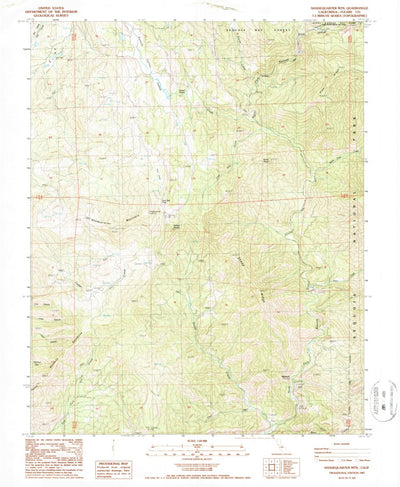 United States Geological Survey Shadequarter Mountain, CA (1987, 24000-Scale) digital map