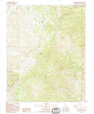 United States Geological Survey Shadequarter Mountain, CA (1993, 24000-Scale) digital map