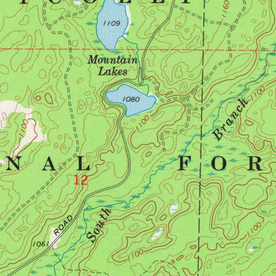 United States Geological Survey Shadow Lake, WI (1973, 24000-Scale) digital map