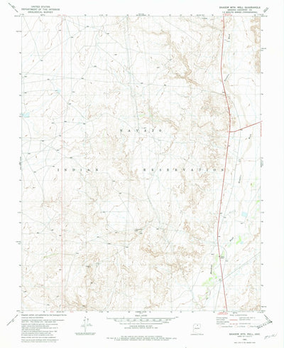 United States Geological Survey Shadow Mountain Well, AZ (1982, 24000-Scale) digital map