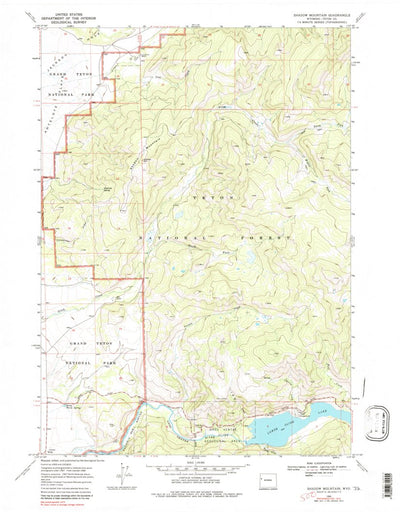 United States Geological Survey Shadow Mountain, WY (1968, 24000-Scale) digital map