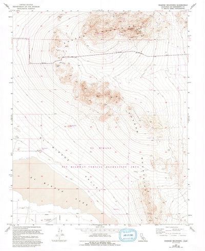 United States Geological Survey Shadow Mountains, CA (1955, 24000-Scale) digital map