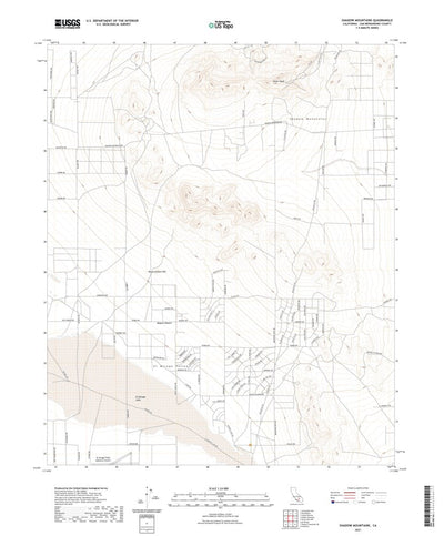 United States Geological Survey Shadow Mountains, CA (2021, 24000-Scale) digital map