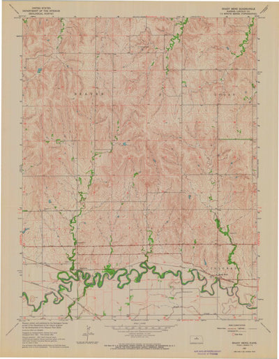 United States Geological Survey Shady Bend, KS (1963, 24000-Scale) digital map