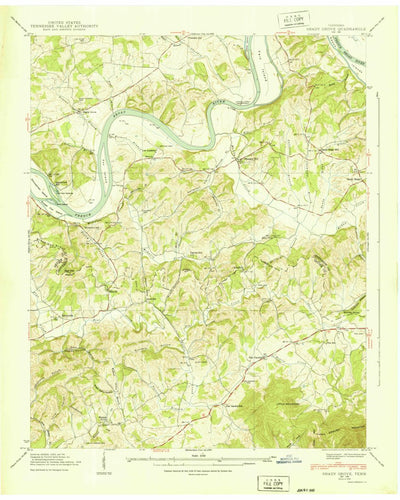 United States Geological Survey Shady Grove, TN (1939, 24000-Scale) digital map