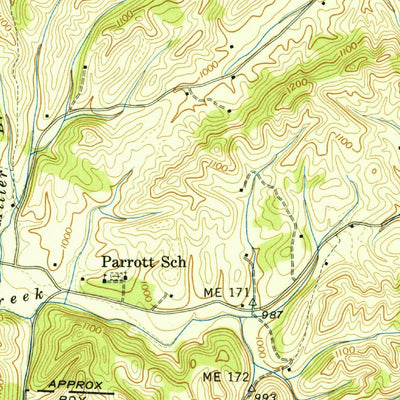 United States Geological Survey Shady Grove, TN (1939, 24000-Scale) digital map