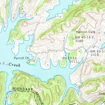 United States Geological Survey Shady Grove, TN (1961, 24000-Scale) digital map