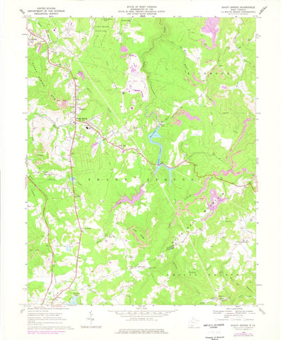 United States Geological Survey Shady Spring, WV (1968, 24000-Scale) digital map
