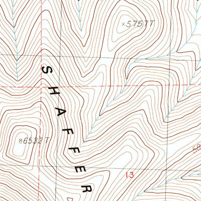 United States Geological Survey Shaffer Mountain, CA (1988, 24000-Scale) digital map