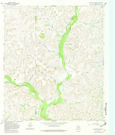 United States Geological Survey Shafter Draw, TX (1967, 24000-Scale) digital map