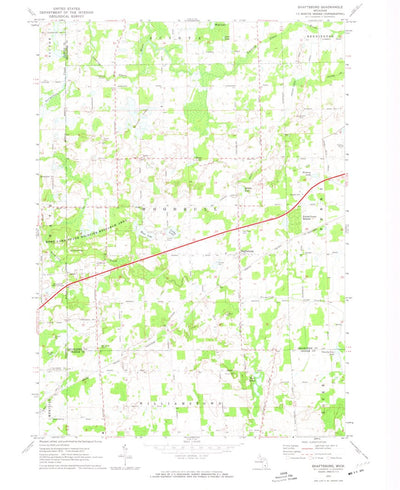 United States Geological Survey Shaftsburg, MI (1972, 24000-Scale) digital map