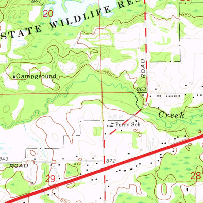 United States Geological Survey Shaftsburg, MI (1972, 24000-Scale) digital map