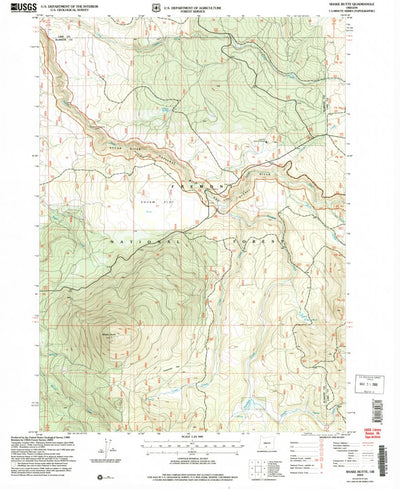 United States Geological Survey Shake Butte, OR (2004, 24000-Scale) digital map