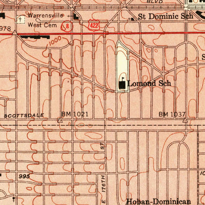United States Geological Survey Shaker Heights, OH (1953, 24000-Scale) digital map
