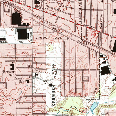 United States Geological Survey Shaker Heights, OH (1994, 24000-Scale) digital map