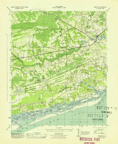 United States Geological Survey Shallotte, NC (1944, 31680-Scale) digital map