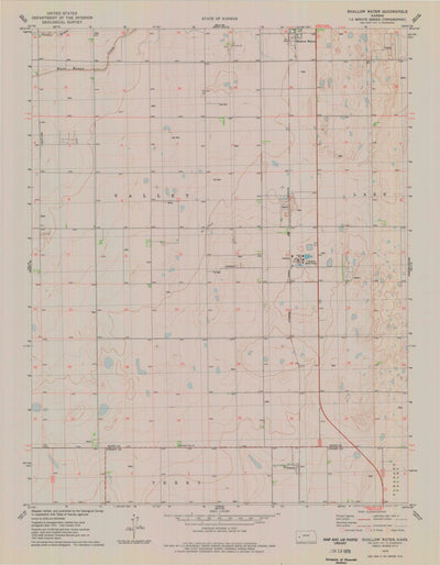 United States Geological Survey Shallow Water, KS (1976, 24000-Scale) digital map