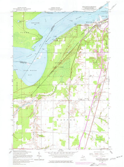 United States Geological Survey Shallows, MI (1951, 24000-Scale) digital map