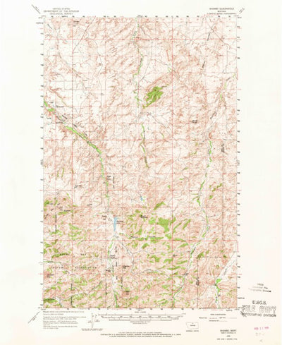 United States Geological Survey Shambo, MT (1959, 62500-Scale) digital map