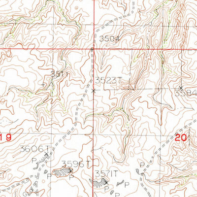 United States Geological Survey Shambo NE, MT (1984, 24000-Scale) digital map