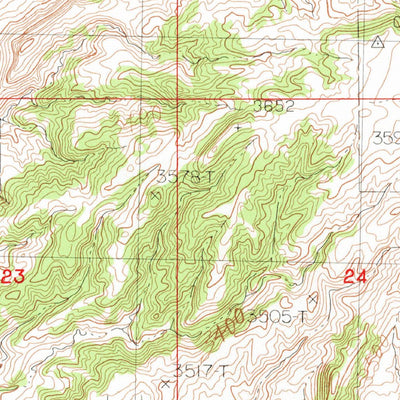 United States Geological Survey Shambo NE, MT (1984, 24000-Scale) digital map