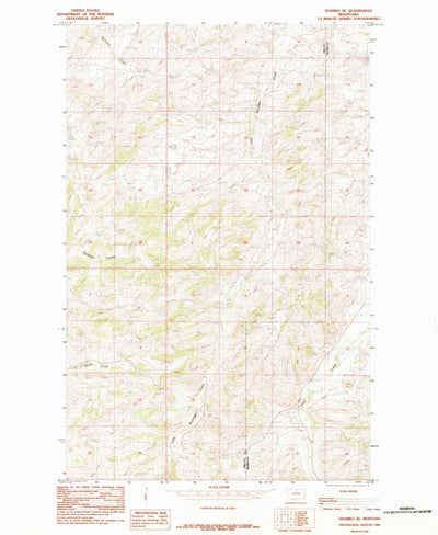 United States Geological Survey Shambo SE, MT (1984, 24000-Scale) digital map