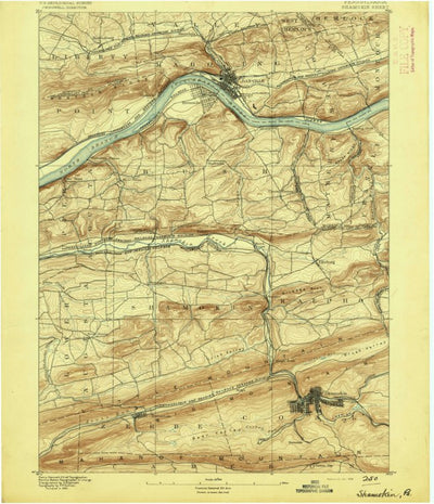 United States Geological Survey Shamokin, PA (1892, 62500-Scale) digital map