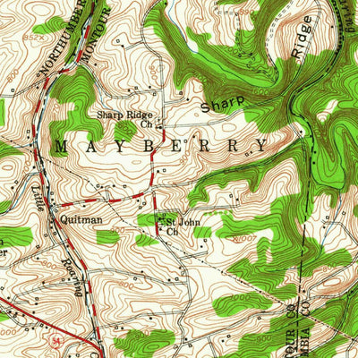 United States Geological Survey Shamokin, PA (1952, 62500-Scale) digital map