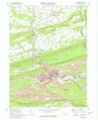 United States Geological Survey Shamokin, PA (1969, 24000-Scale) digital map