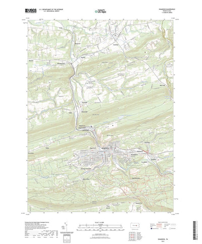 United States Geological Survey Shamokin, PA (2023, 24000-Scale) digital map