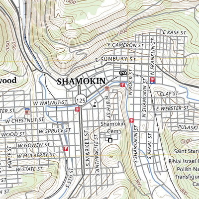 United States Geological Survey Shamokin, PA (2023, 24000-Scale) digital map