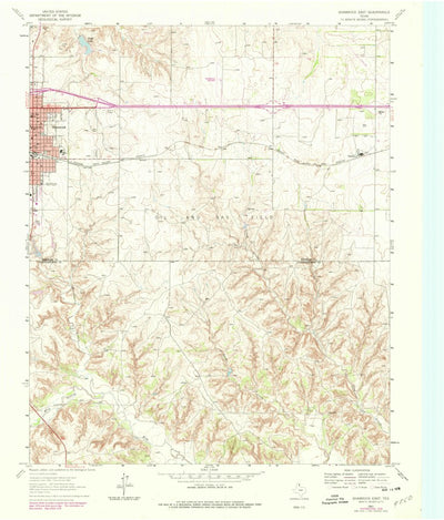 United States Geological Survey Shamrock East, TX (1963, 24000-Scale) digital map