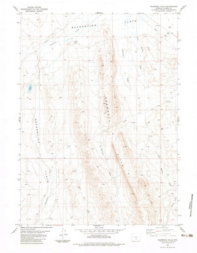 United States Geological Survey Shamrock Hills, WY (1983, 24000-Scale) digital map