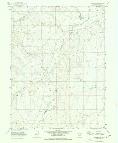 United States Geological Survey Shamrock SE, CO (1973, 24000-Scale) digital map