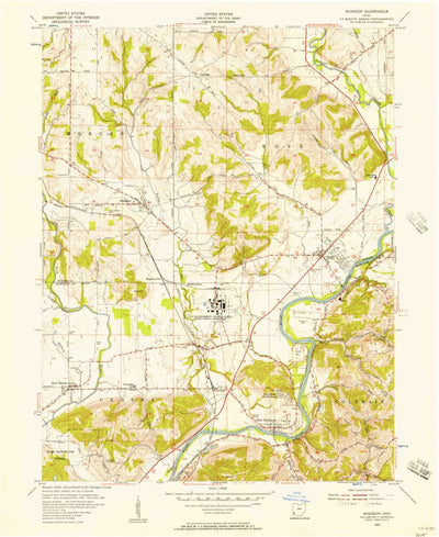 United States Geological Survey Shandon, OH (1955, 24000-Scale) digital map