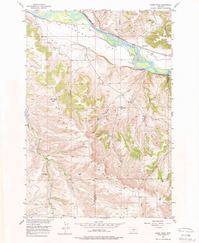 United States Geological Survey Shane Ridge, MT (1956, 24000-Scale) digital map