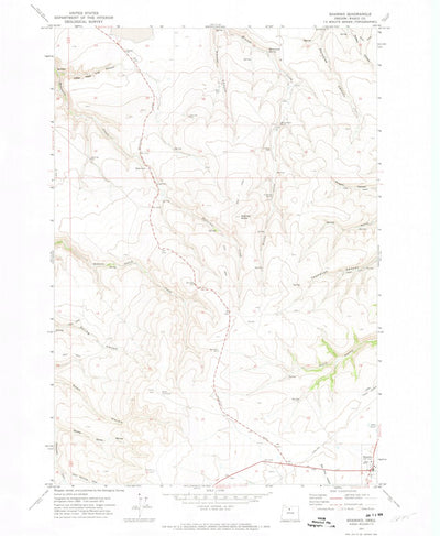 United States Geological Survey Shaniko, OR (1971, 24000-Scale) digital map