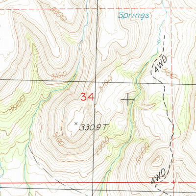 United States Geological Survey Shaniko Summit, OR (1987, 24000-Scale) digital map