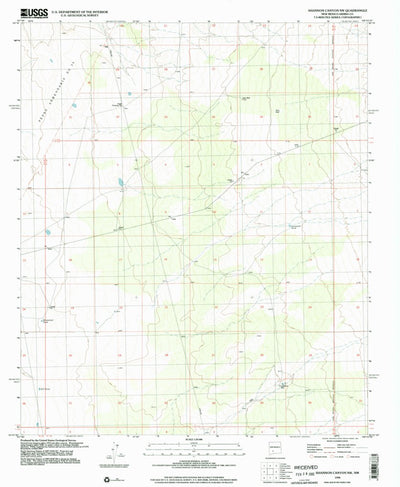 United States Geological Survey Shannon Canyon NW, NM (1996, 24000-Scale) digital map