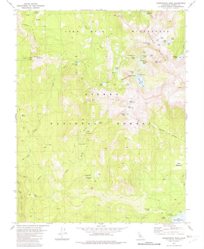 United States Geological Survey Sharktooth Peak, CA (1982, 24000-Scale) digital map