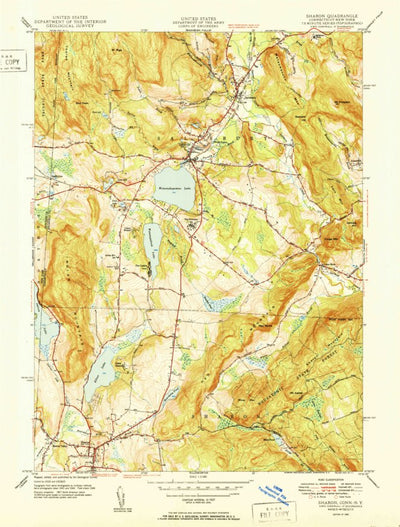 United States Geological Survey Sharon, CT-NY (1950, 31680-Scale) digital map