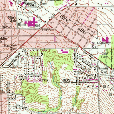 United States Geological Survey Sharon East, PA (1958, 24000-Scale) digital map