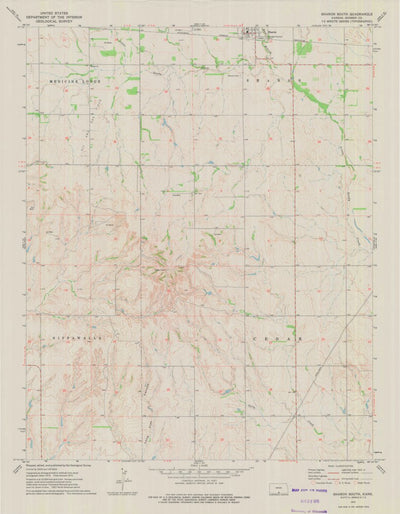 United States Geological Survey Sharon South, KS (1972, 24000-Scale) digital map
