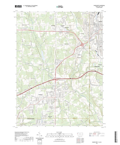 United States Geological Survey Sharon West, PA (2023, 24000-Scale) digital map