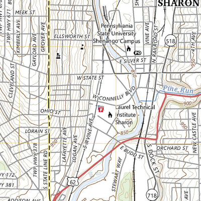 United States Geological Survey Sharon West, PA (2023, 24000-Scale) digital map
